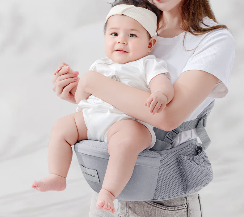 Betis Waist Stool Baby Carrier Front Carry Waist Stool 0-36 Months Dual Use Baby Carrier Mos Blue 2