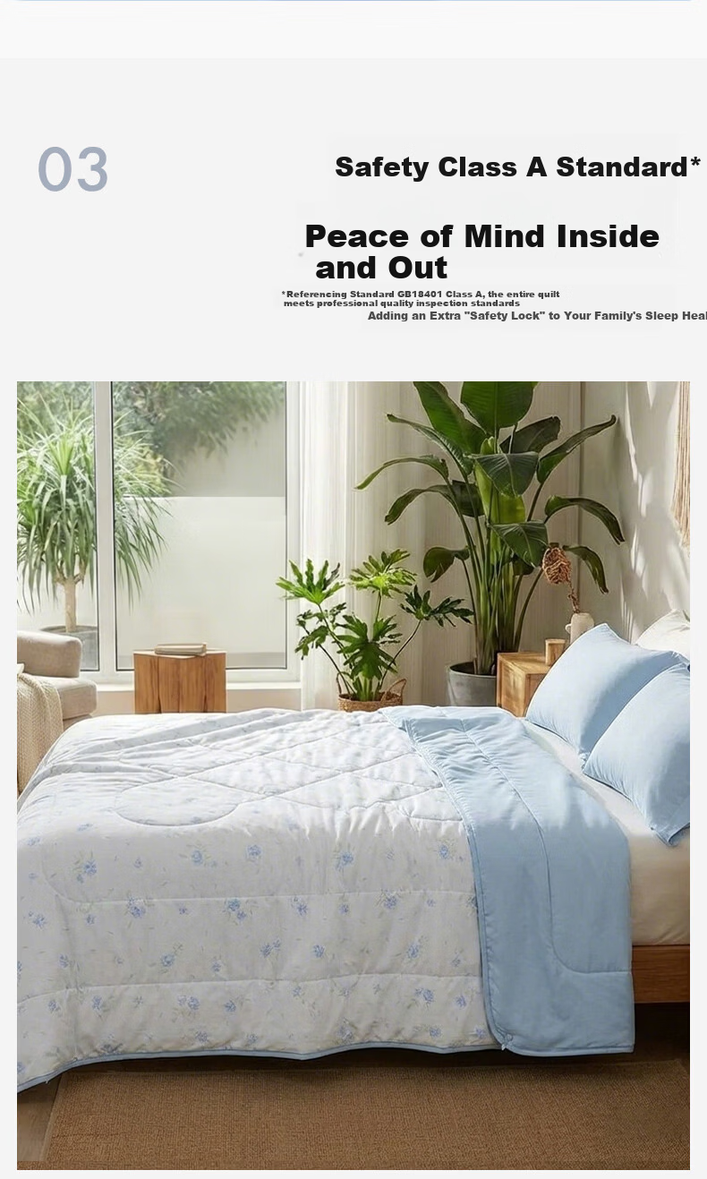 LOVO Luolai Home Textiles Light Comfortable Soft All-Cotton Antibacterial Fiber Summer Quilt, 3.6 Jin (1.8 Kg), 220*240cm, Gree 4