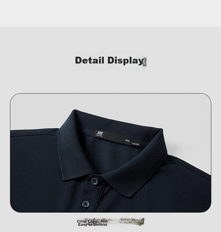HLA Hailan Home Men's Short Sleeve Polo 26 Summer Sports Cooling Printed Short Sleeve Shirt 11