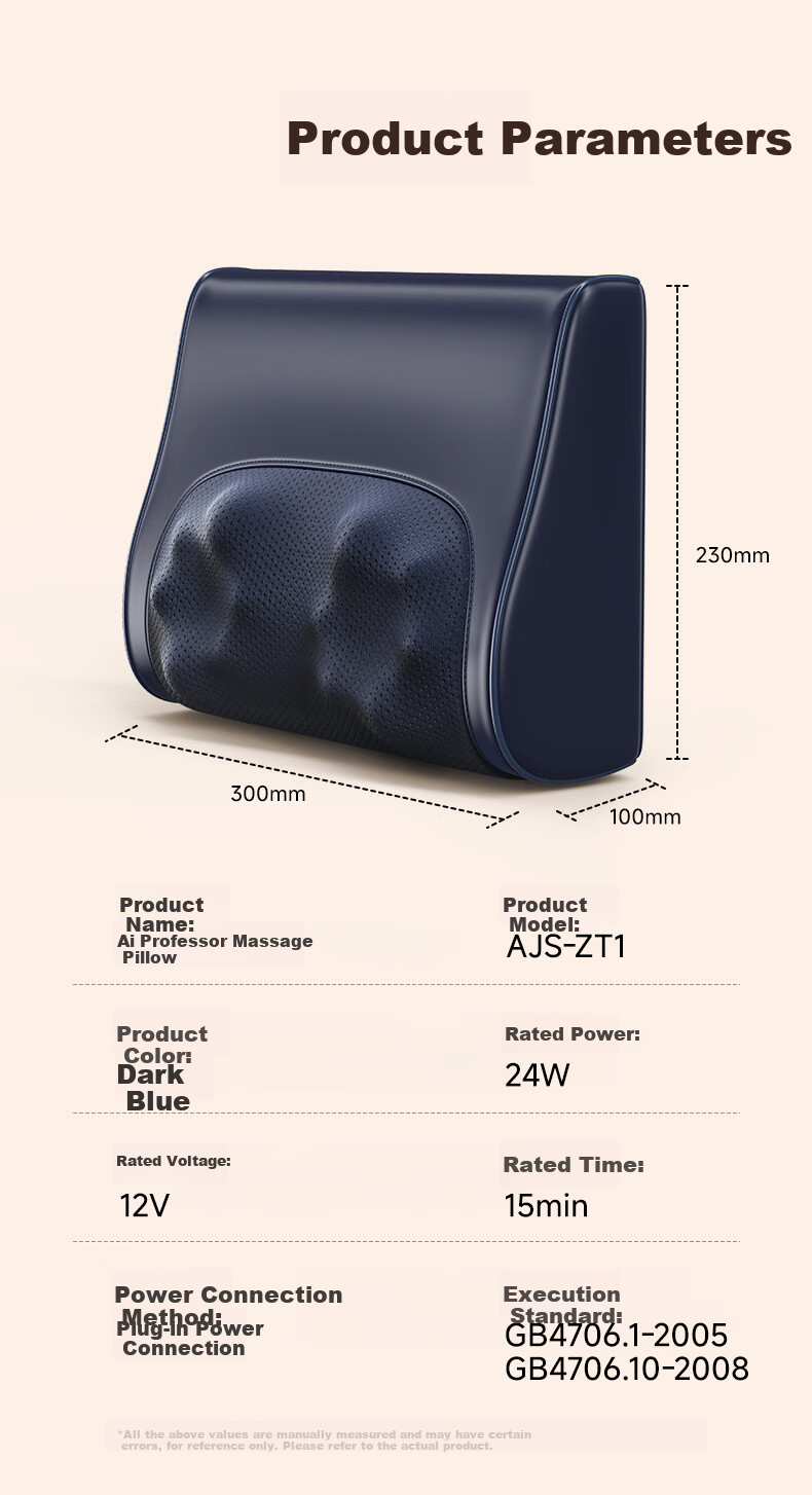 Ai Professor Cervical Massager Waist Massager Massage Pillow Shoulder Neck Waist Back Leg Massage Cushion Full Body Automatic Kneading Heating Practical Birthday Gift for Parents Elderly 12