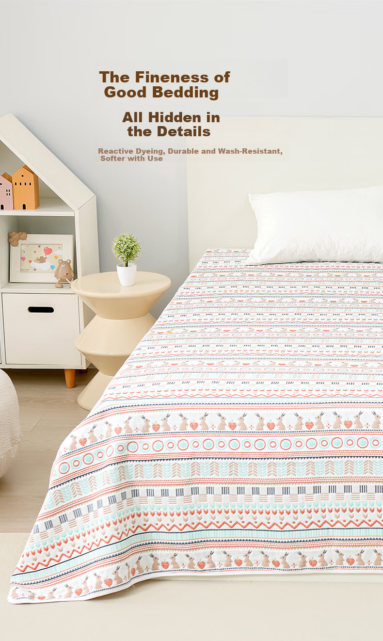 Tongyan Summer 6-Layer Gauze Soft Cooling Mat Baby Crib Sheet Class A Skin-Friendly Breathable Non-Sweat 220*240CM 11