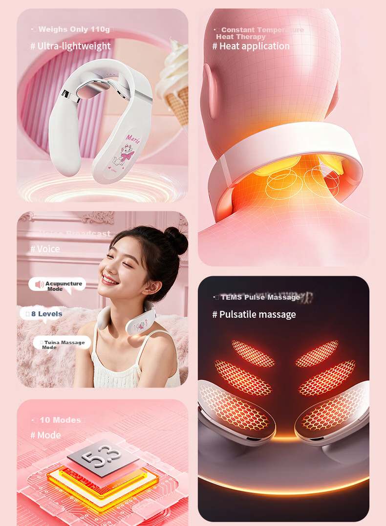 Disney Marie Cat Cervical Massager Neck and Shoulder Massager Neck Care Device Gift for Girls Children's Day Graduation Birthday Practical Gift 6