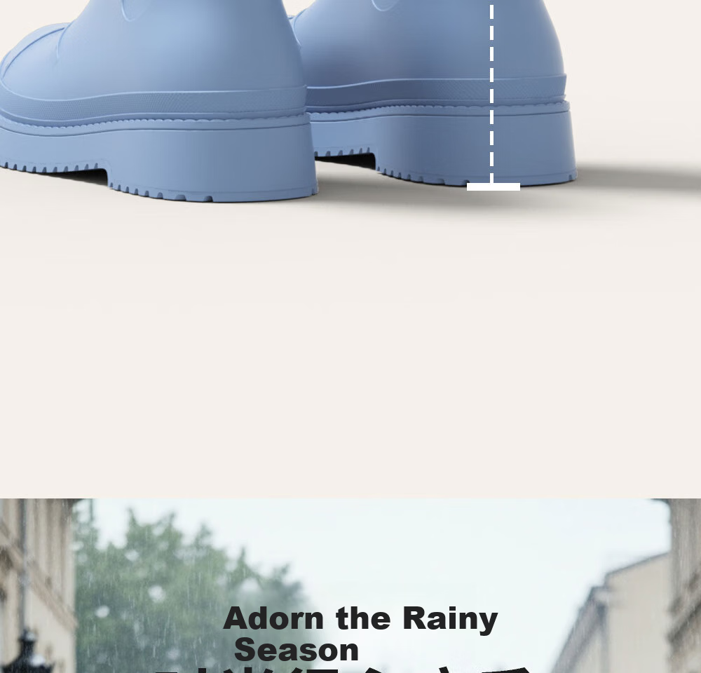 Paul Frank Women's Fashion Rain Boots Camping Outdoor Waterproof Non-Slip Rubber Shoes Blue Drawstring Style Size 40 12