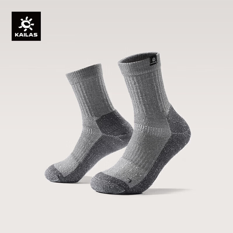 KAILAS Kailas Men's Mid-Calf Snow Hiking Socks KH2601101 Gray M