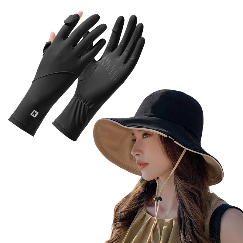 TUCANO Women's Summer Sun Protection Hat Wide Brim Outdoor UV Protection Foldable Reversible Fisherman Hat