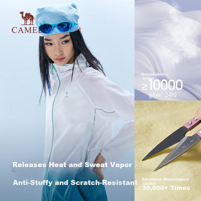 Camel Iceberg Sunscreen Jacket Goddess Edition Short Spring Summer New Outdoor Original Yarn Skin Jacket Women M26BA30013