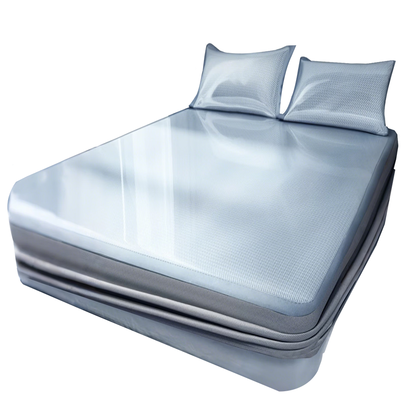 MUJI Class A Cooling Ice Silk Fitted Sheet Single Piece Summer Bed Sheet Full Coverage Mattress Protector 1.8x2m Bed