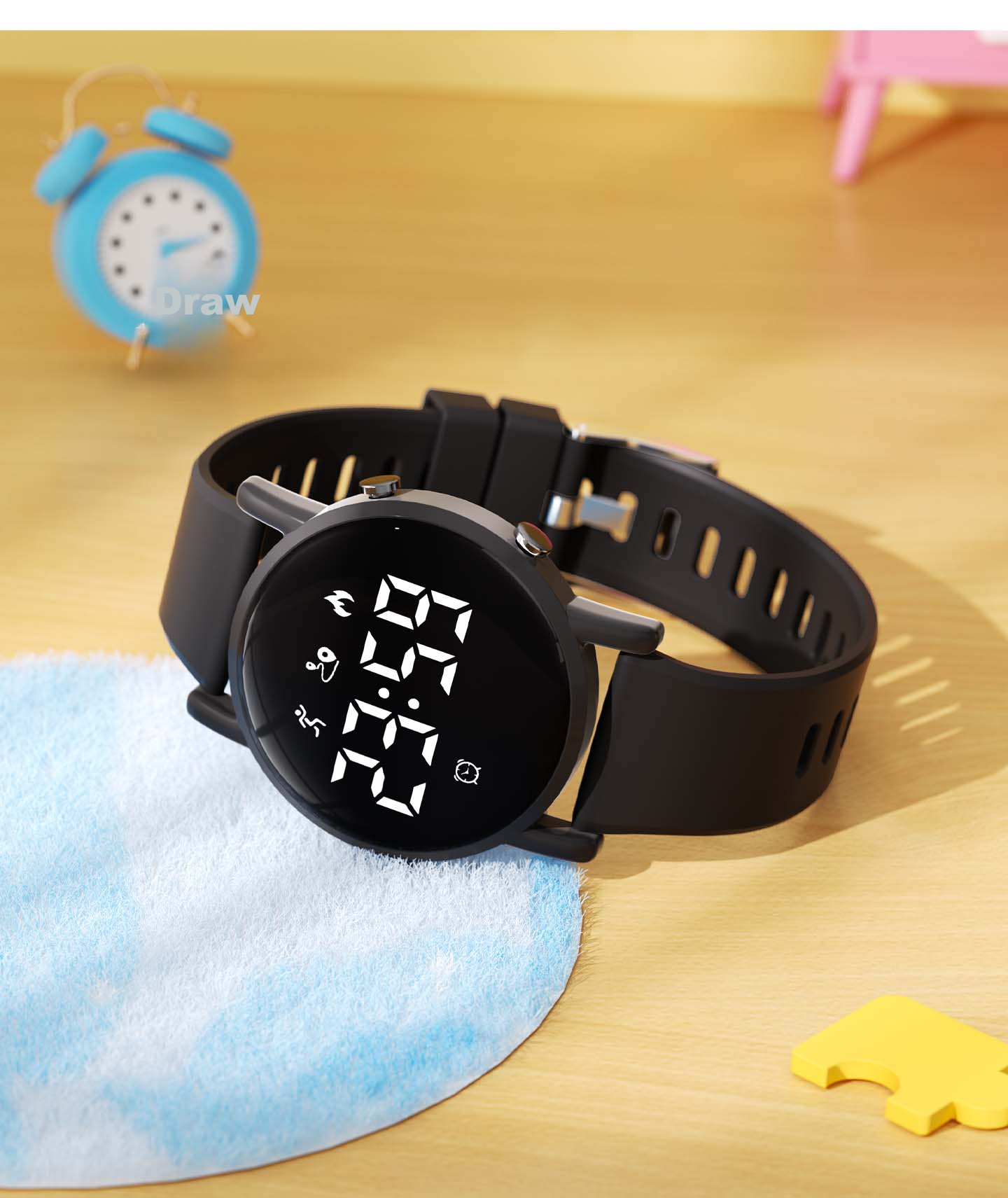 Koshi Youth Student Watch Kids Outdoor Sports Waterproof Silent Vibration Alarm Electronic Watch for Boys and Girls 15