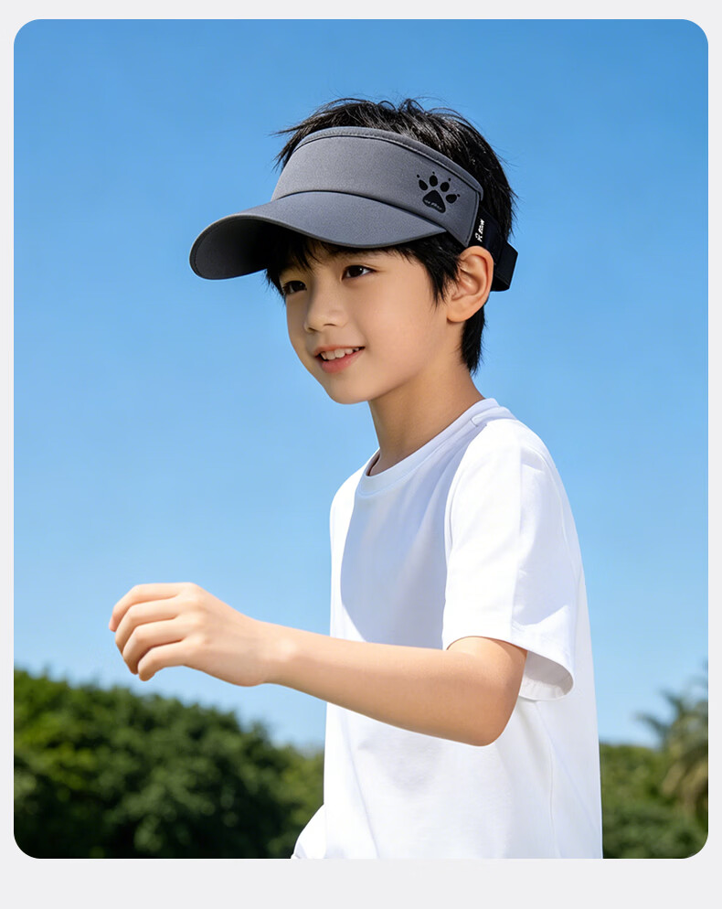KELME Kids Sun Protection Cap Unisex Summer Sun Hat UV Protection Outdoor Sports Visor Hat 17