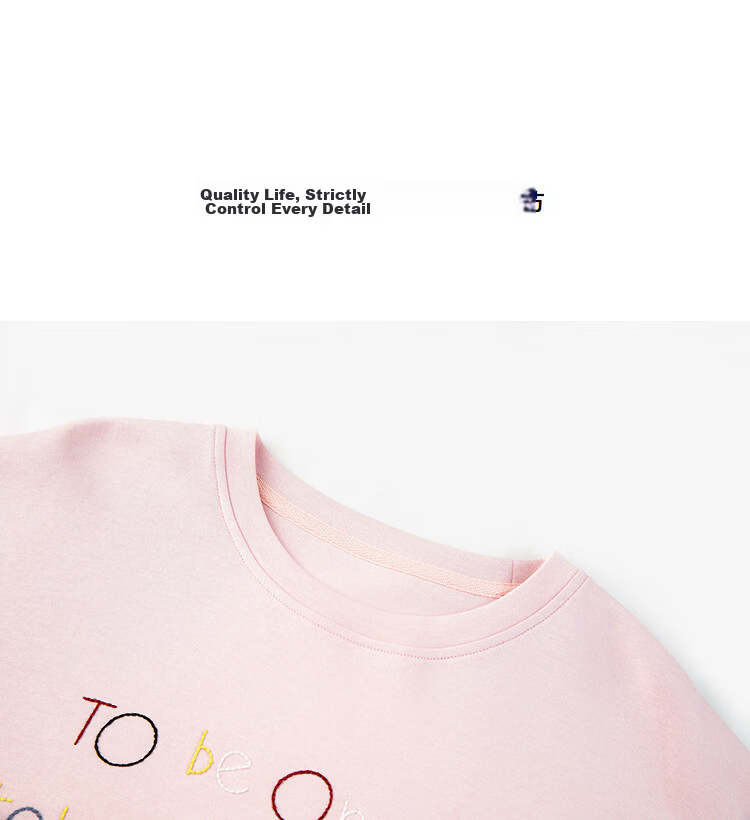 Demana Soft Air Layer Spring Commuter 3D Colorful Embroidered Thread Crewneck Drop Shoulder Loose Petite Women's Sweatshirt 14