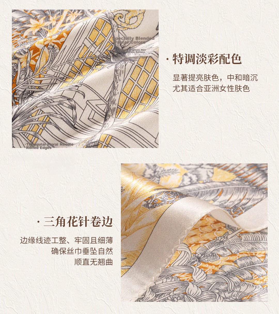 Shanghai Story 100% Mulberry Silk Satin Printed Square Scarf for Women Gift for Elders Mom Girlfriend 9