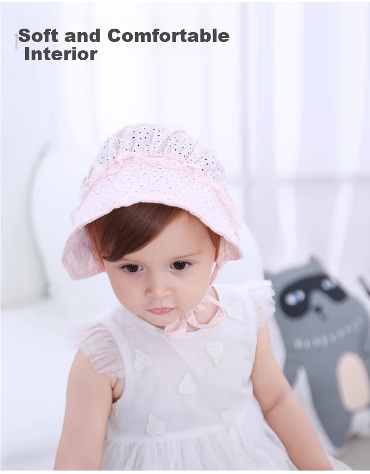 9i9 Baby Princess Style Summer Sun Protection Mesh Breathable Beach Hat for Girls F33 Pink 7
