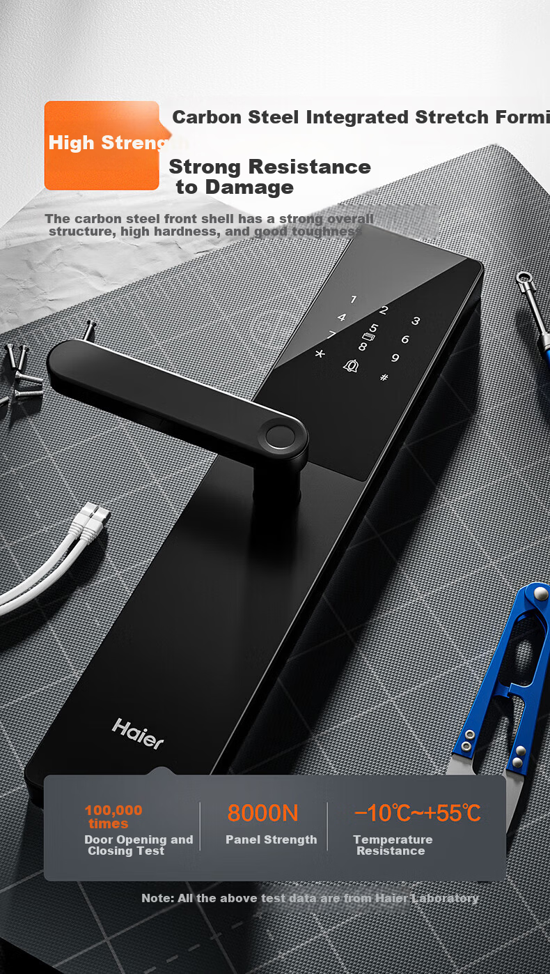 Haier Smart Door Lock Password Lock Home Entry Fingerprint Anti-theft Electronic Lock T15 Smart Handle Lock 7