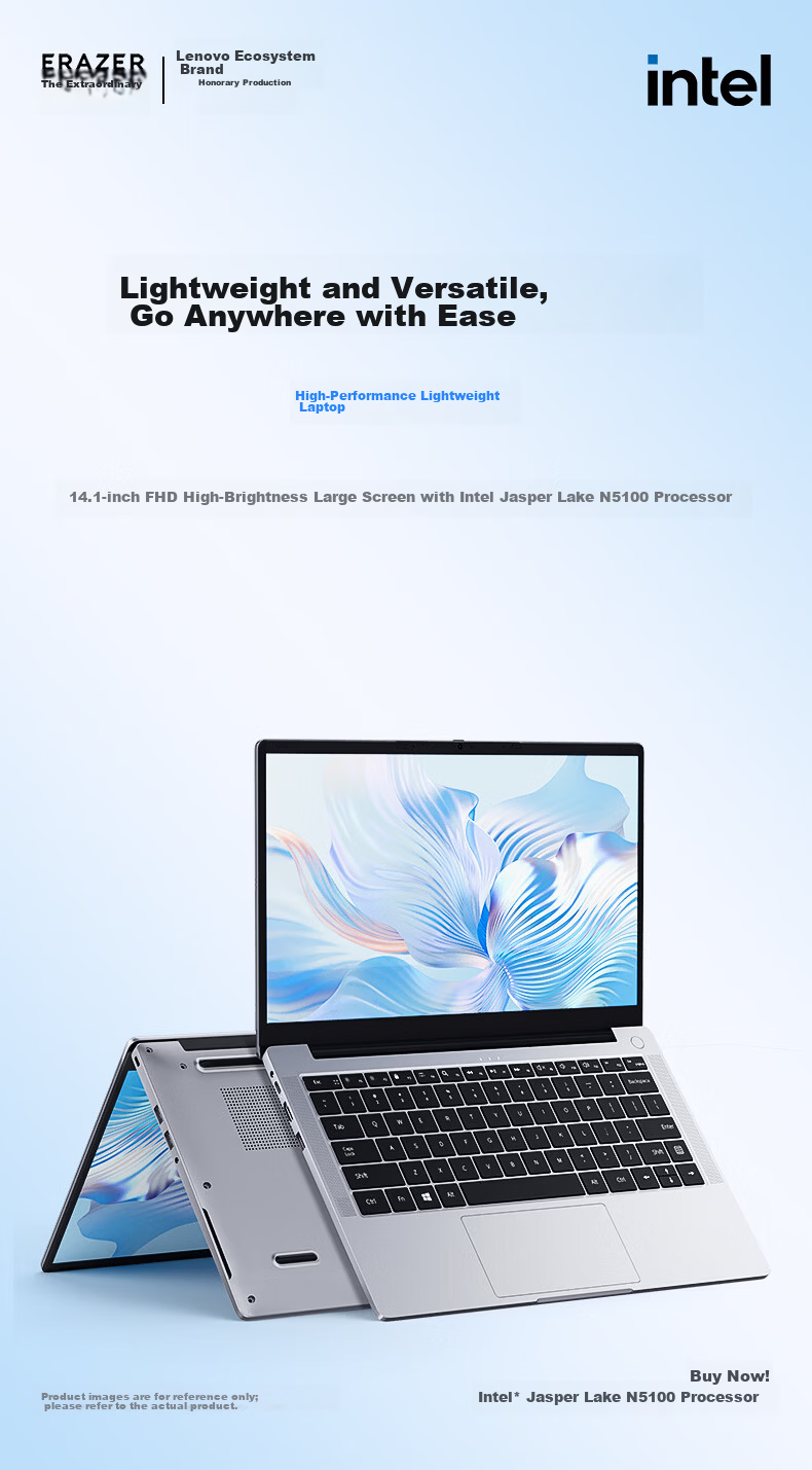 Lenovo Investment Brand Yinenozer Laptop 2026 New P14H 14.1-inch HD Lightweight Office Study Intel Processor 8GB 256GB 1