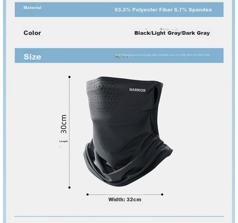 Warrior Men's Sun Protection Face Mask UV Protection Cycling Fishing Mountaineering Outdoor Neck Gaiter Ear Cover 22