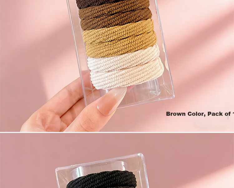 Beauty Note High Elastic Hair Tie for Women, Hair Band, No Hair Damage, Rubber Band, Student Hair Accessory for High Ponytail and Bun 1