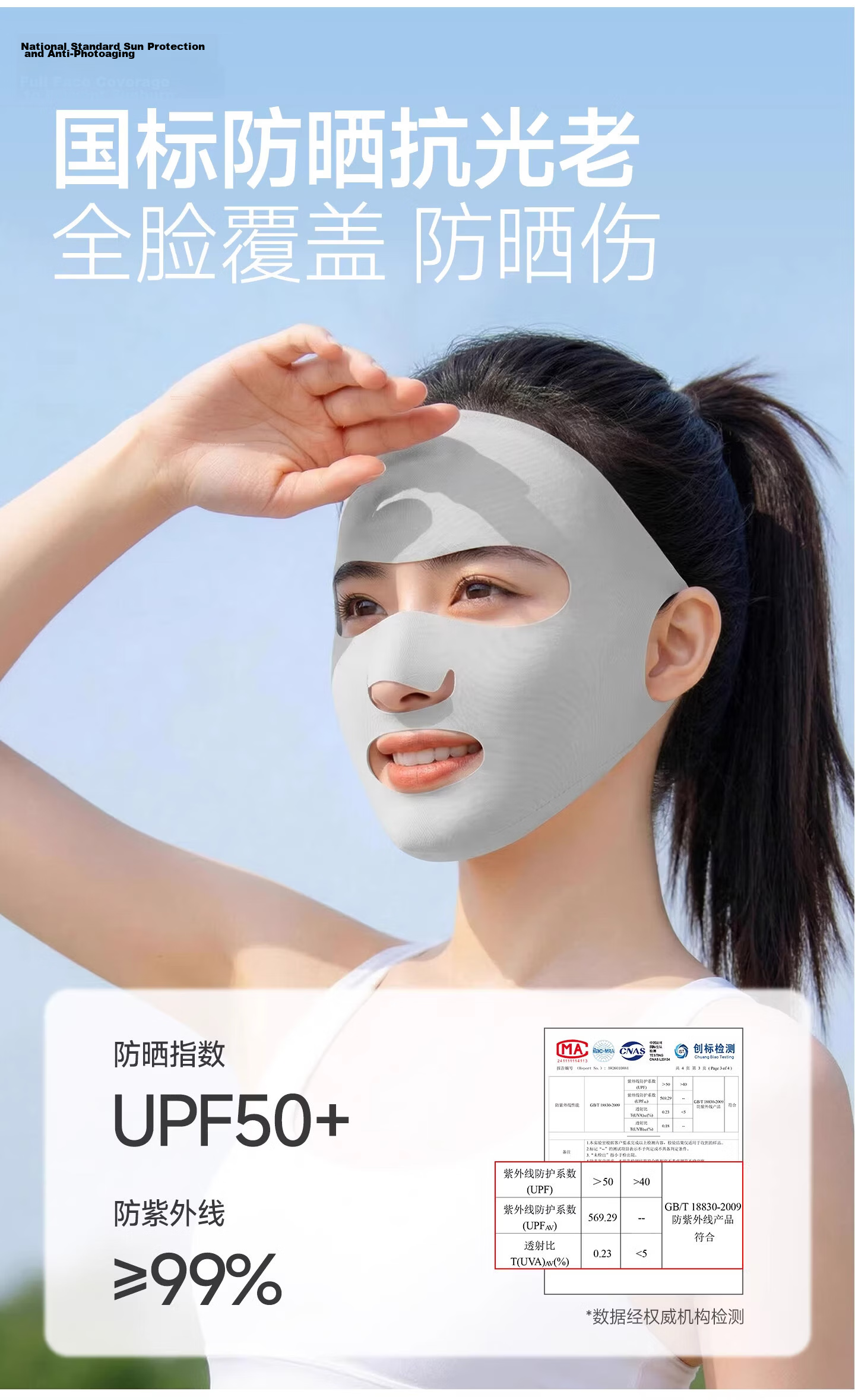 FitonTon Neck Protection Sunproof Face Bikini for Women Ice Silk Thin Full Face Protective UV Shielding Sunshade Mask for Driving 2