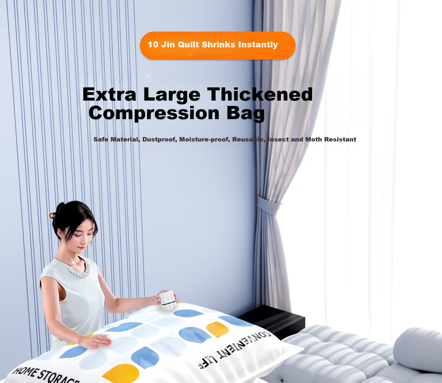 Bonny Home Vacuum Compression Storage Bags Thickened Household Quilt Down Jacket Clothes Cotton Quilt Organizer Bags 1