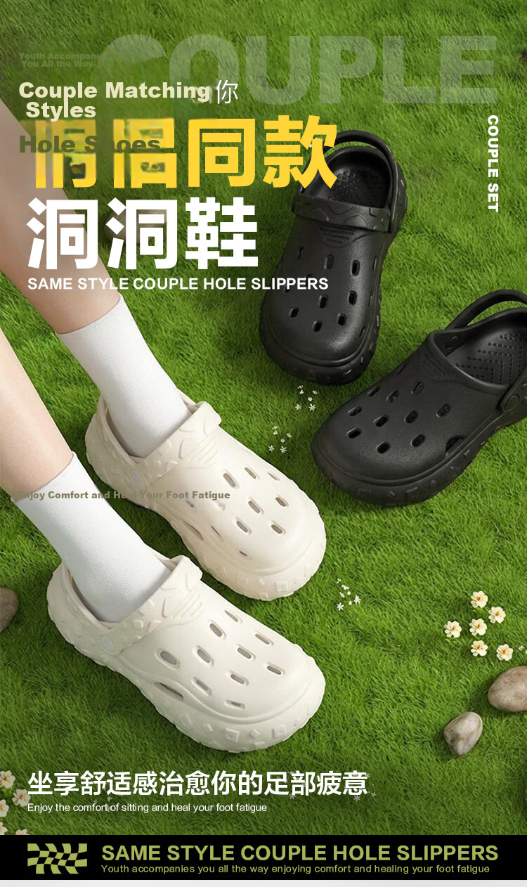 Jingzhenlianggong Summer Outdoor Senma Style Beach Sandals Fashionable Casual Black 35-36 1