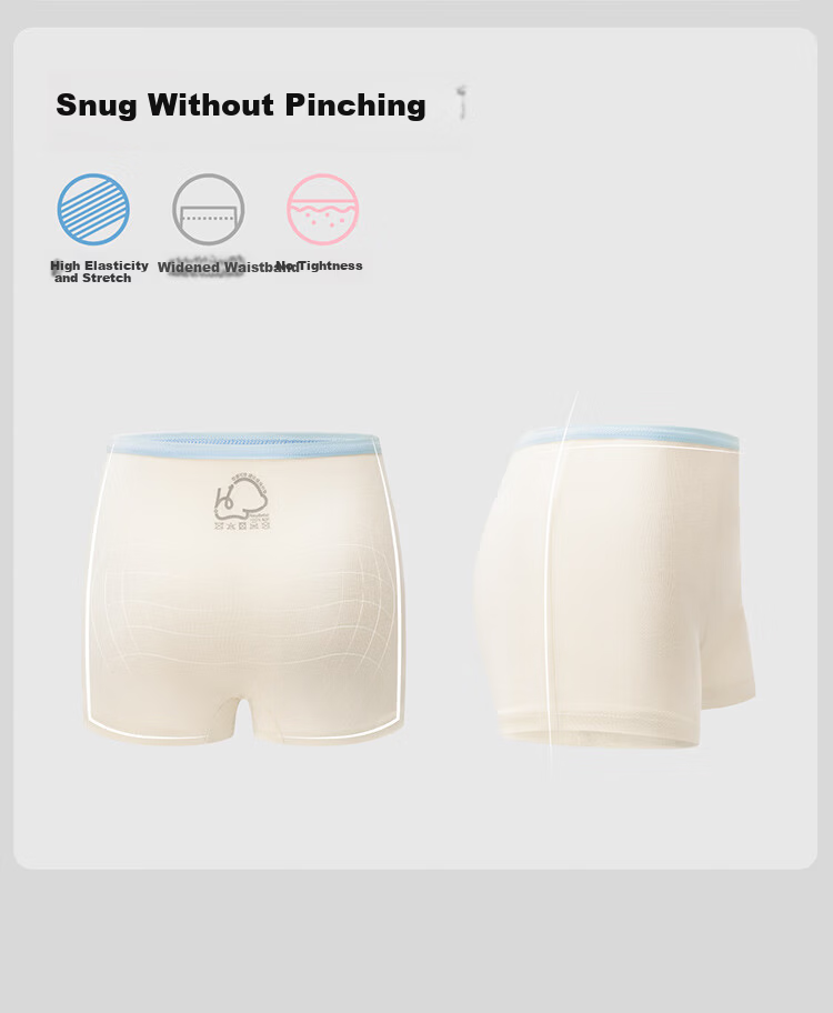 HeyBetter Kids Disposable Underwear Sterilized Boys Boxer Briefs 10-Pack - Off-White (Soft Edge White) Size 120 2