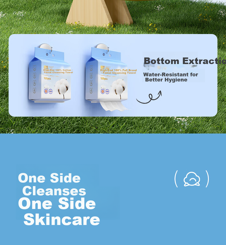 Mianxi Medical Grade Custom 100% Cotton Thickened Large Disposable Facial Wipes Pure Cotton Cleansing Soft Towels 120 Sheets*1 Pack 16