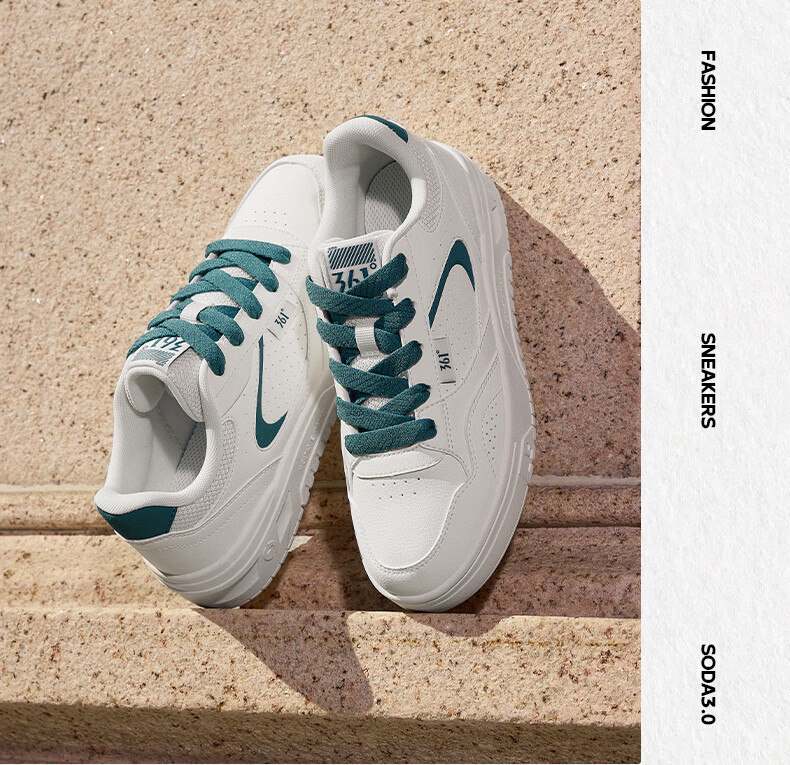 361° Soda Women's Summer Breathable Low-top White Sneakers Lightweight Versatile Casual Shoes 682616618-2 8