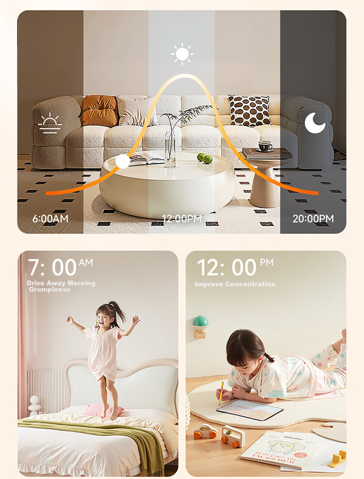 NVC Living Room Main Light Full Spectrum Eye Protection Ceiling Lamp High Brightness Smart LED Lighting for Living Room Baby-Friendly Zero Glare 7