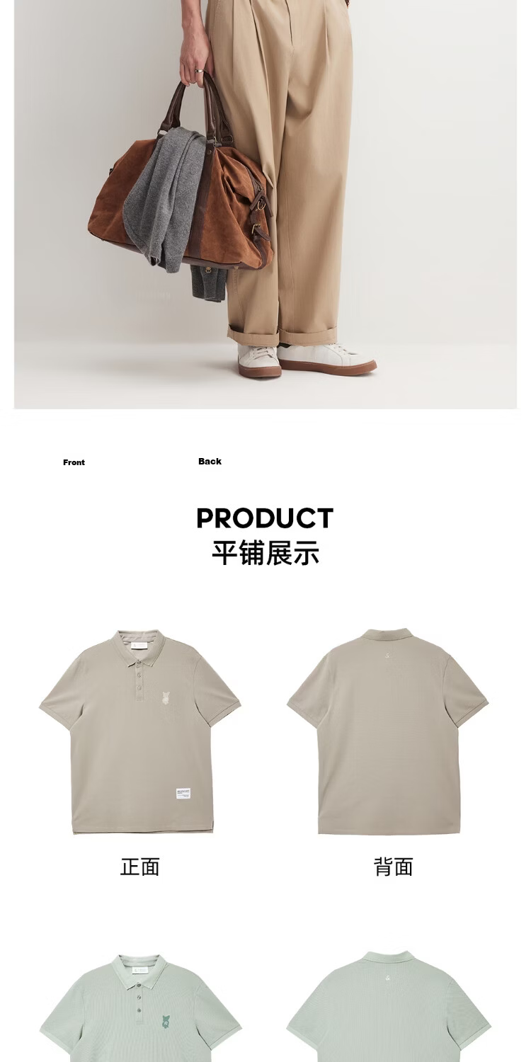 JACK&JONES Cool Touch Men's Spring Polo Shirt Fashion Loose Fit Polo Collar Comfortable Trendy Short Sleeve 226106025 24