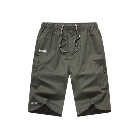 JEEP SPIRIT Men's Shorts, Summer Loose-Fit Seven-Point Pants, Casual Outdoor Sports Breathable Trousers, Dark Gray, 5XL