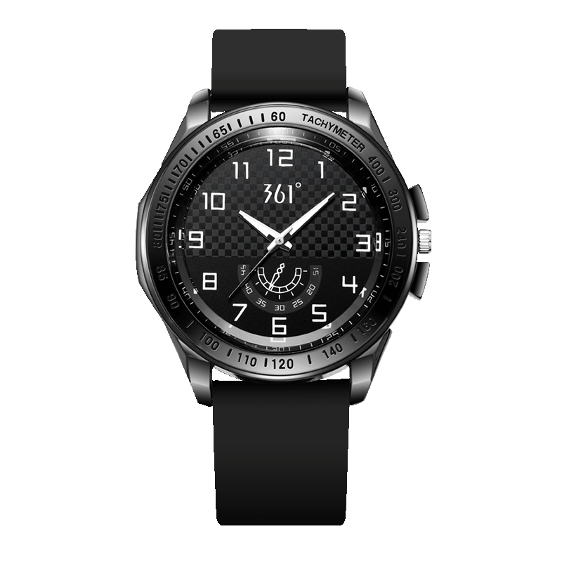 361° Men's Watch Simple Fashion Sports Quartz Business Wristwatch Birthday Gift Waterproof Black