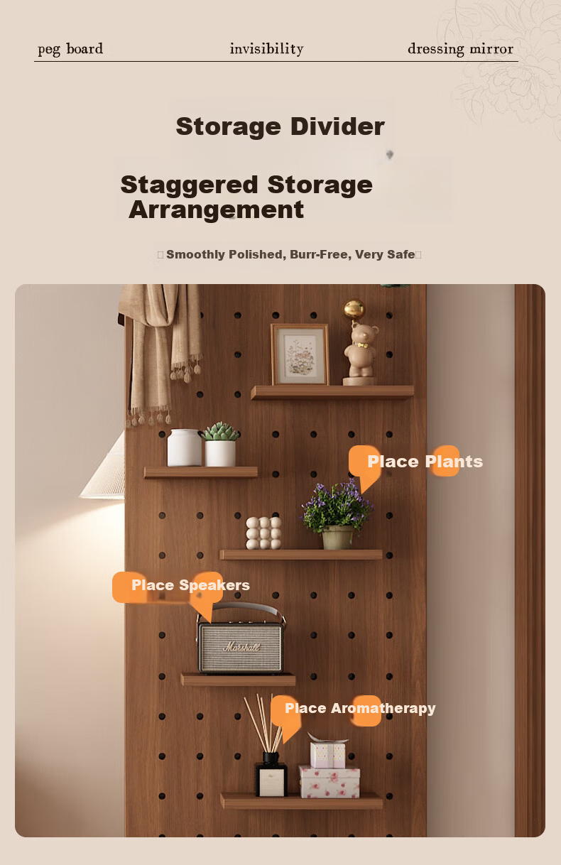 Yamile Hollow Board Dressing Mirror Hidden Solid Wood Core Sliding Full-Length Wall-Mounted Entryway Concealed Mirror 9