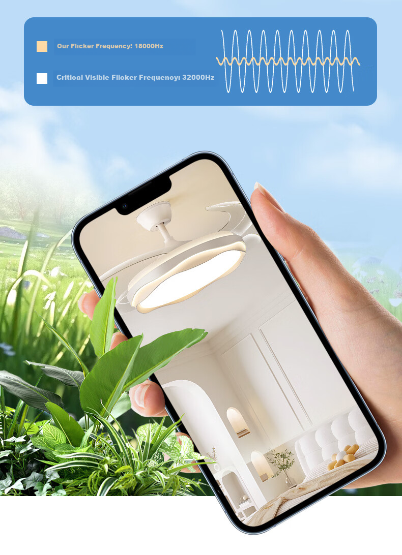 MICOE Full Spectrum Eye Protection Invisible Fan Dining Room Remote Dimming Integrated Ceiling Fan Light Zhongshan Lighting Simple Wind Series 7