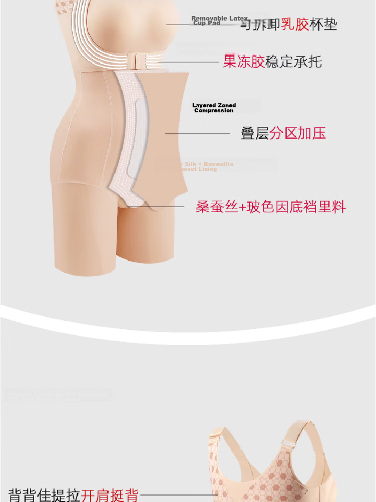 Tingmei Shapewear Bodysuit Tummy Control Hip Lift Pants 10A Antibacterial Gusset Waist Slimming Postpartum Body Shaping Underwear 3