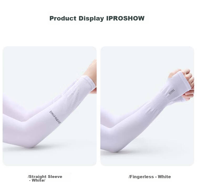Bejirog Men's Ice Silk Cooling Sleeves Women's Sun Protection Thin Arm Sleeves Gloves Outdoor Driving Cycling Hand Protection Arm Guards 7
