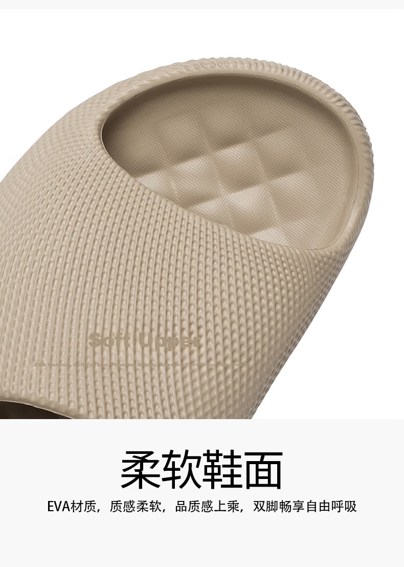 XTEP Men's Sports Slippers Casual Outdoor Summer New Slide Sandals Beige Size 40-41 6