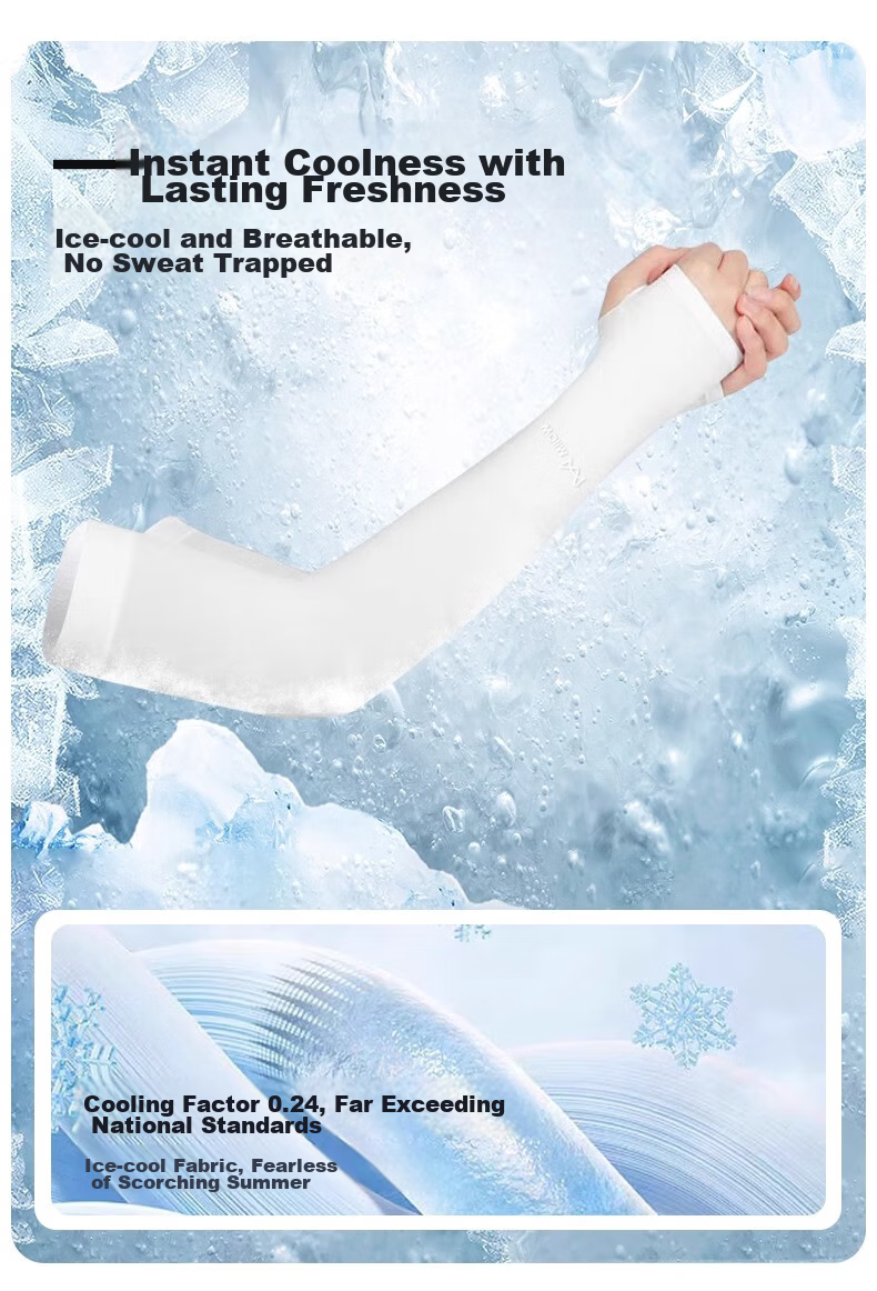 Miiow Summer UV Protection Arm Sleeves Unisex Ice Silk Thin Gloves for Driving and Cycling 2026 5