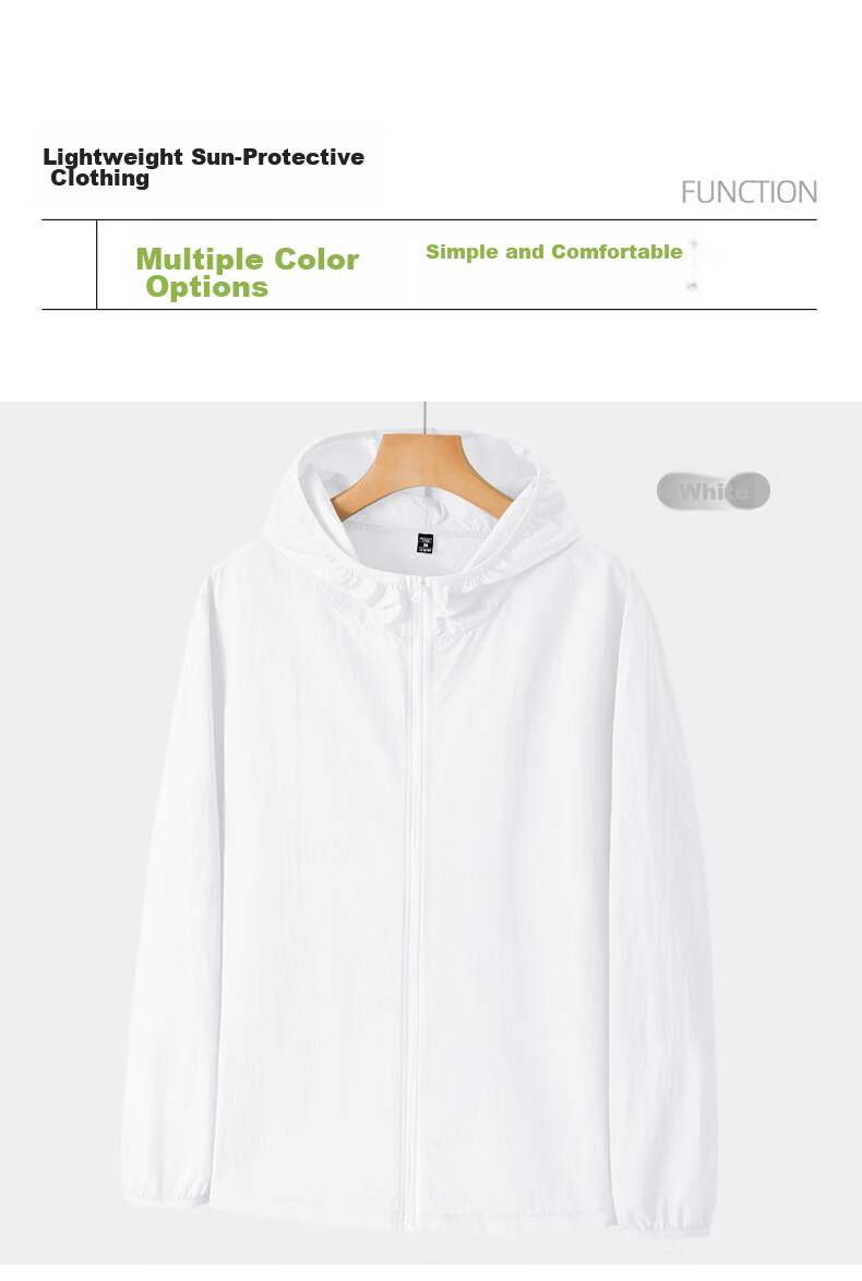 Jeanswest Men's Summer Outdoor UPF50+ Lightweight Loose UV Protection Skin Jacket Sunscreen Coat 14