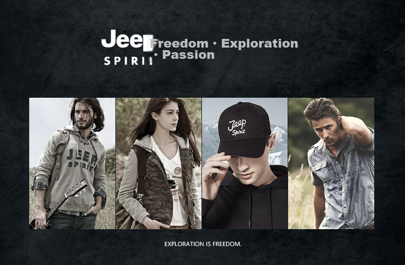 JEEP Men's Korean Style Trendy Baseball Cap Fashion Classic Duckbill Hat Casual Outdoor Sports Brand Cap A0383 Black 18