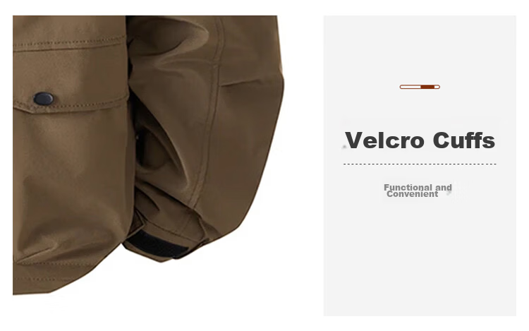 JEEP SPIRIT Men's Windproof Hooded Work Jacket Spring Casual Functional Jacket Brown L 10