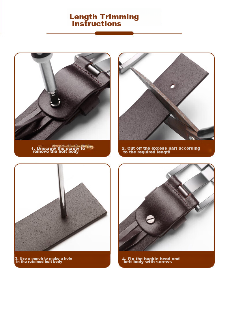 CARTELO Men's Top-Grain Leather Belt, Business Casual Pin Buckle Trouser Belt, Gift for Boyfriend, Husband, Or Father 17