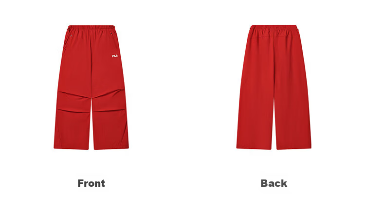 FILA Women's Woven Long Pants 2026 Summer Casual Loose Cool Sun-Protective Straight-Leg Trousers [Han So-hee Style] 63