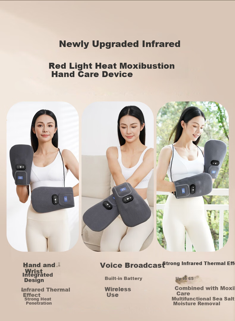 Liaoyuan [Hongguang Phototherapy] Rechargeable Heated Gloves Hand Warmer Rheumatoid Arthritis Hand Massager Wrist Finger Joint Tendon Sheath Palm Heat Pack Practical Gift 4
