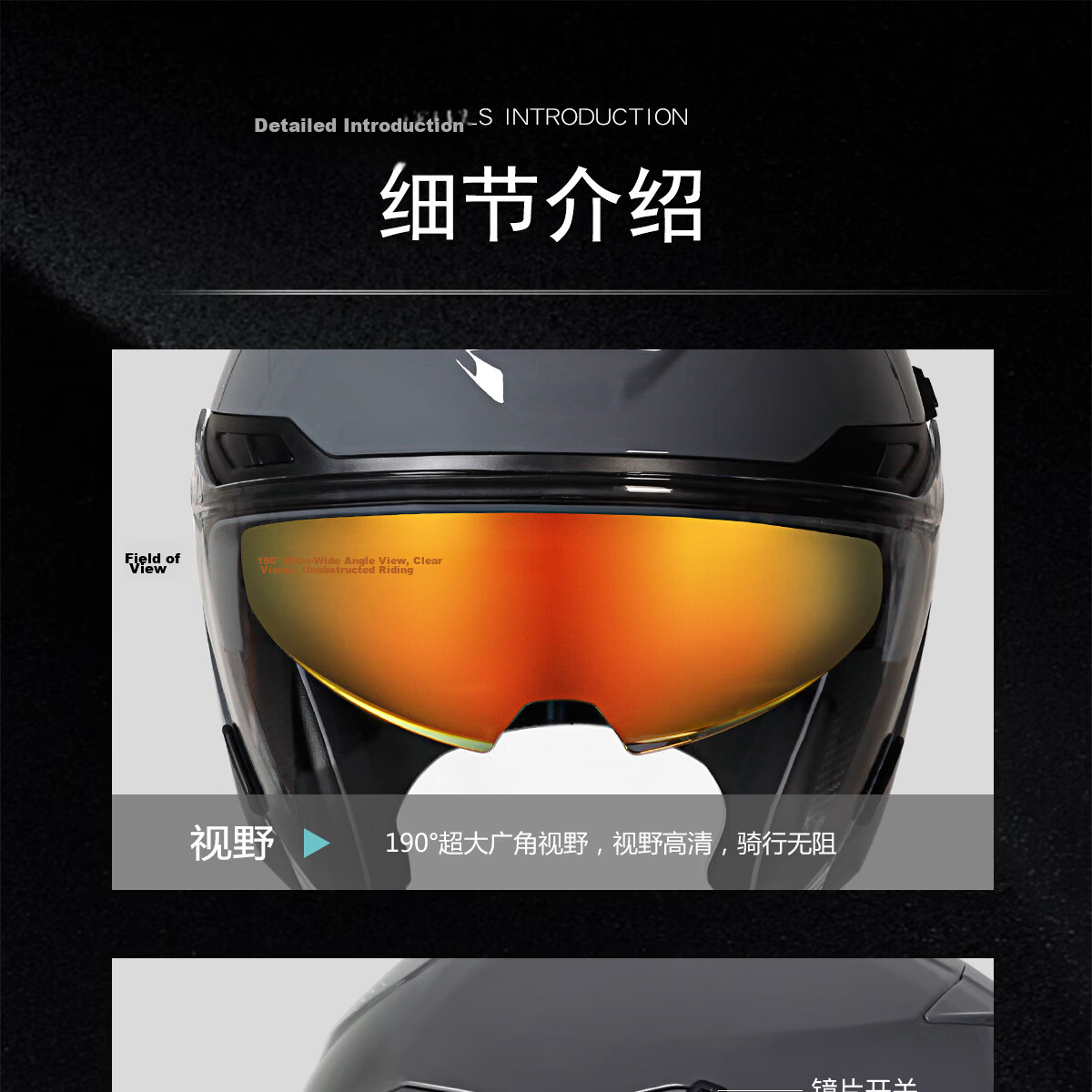 GSB Motorcycle Helmet 3/4 Half Helmet Dual Visor 3C Certified All-Season Unisex G-263 1