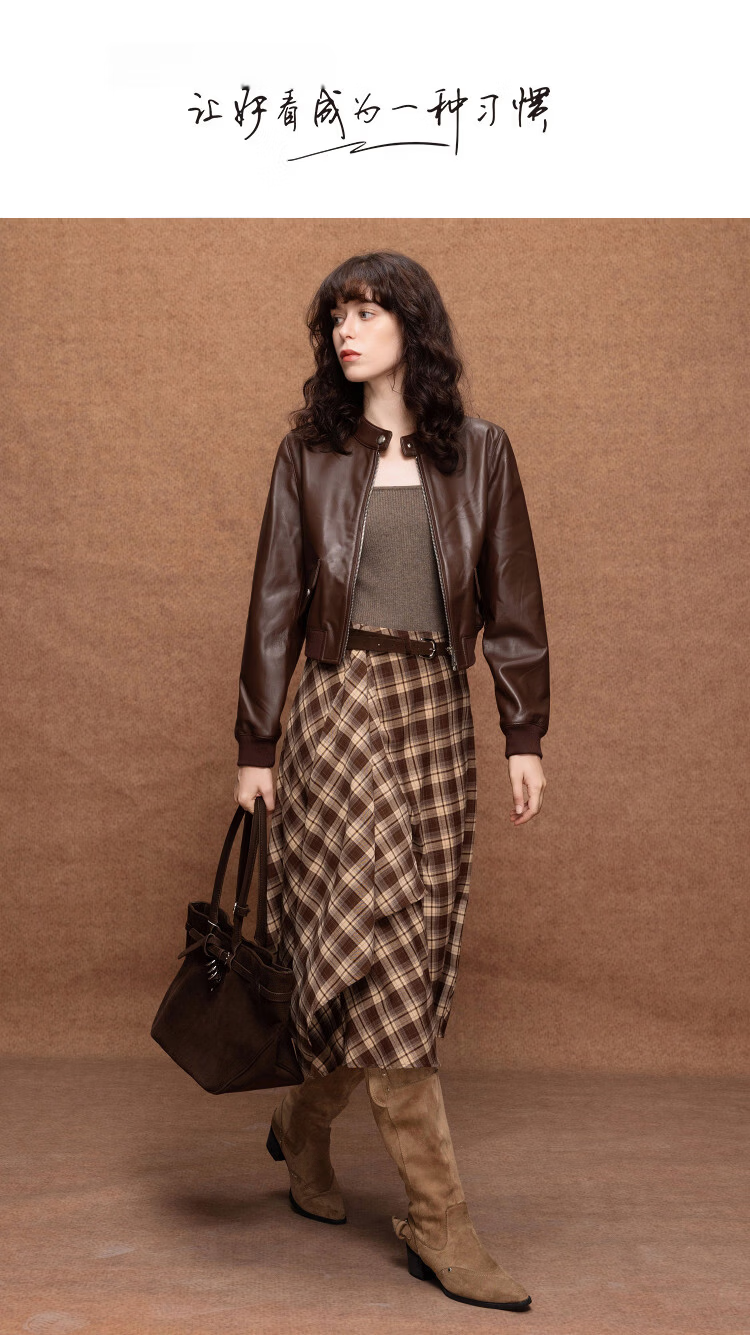 Demana [Hong Kong Style] Autumn Korean Design Irregular Ruffle Decor Mid-Length A-Line Women's Skirt 1