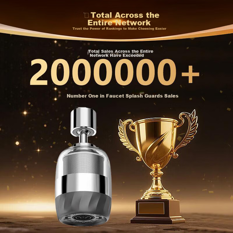 WUZORY Precision Kitchen Faucet Stainless Steel Long Extension Booster Aerator Filter Splash-Proof Nozzle