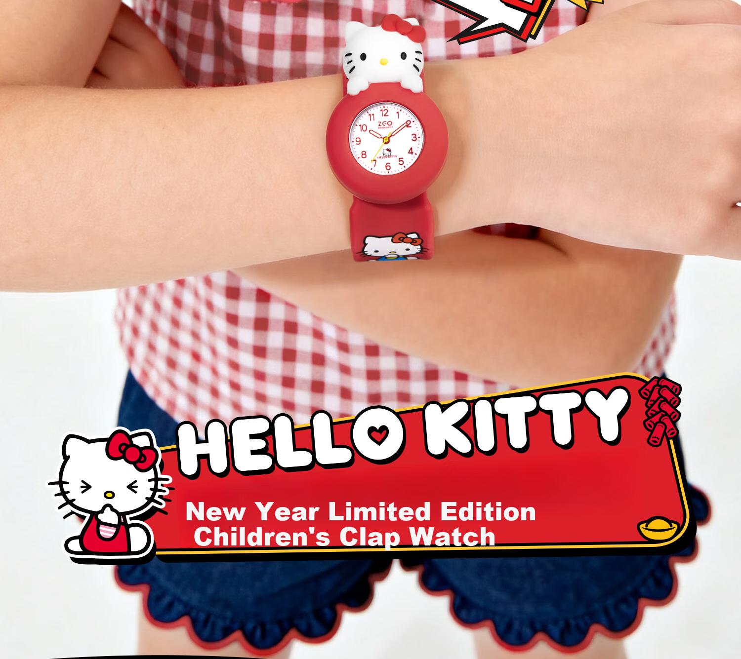 ZGO Sanrio Children's Watch for Ages 3-6, Kids' Day Gift, Girls' Kindergarten Baby Toy Digital Watch 307 1
