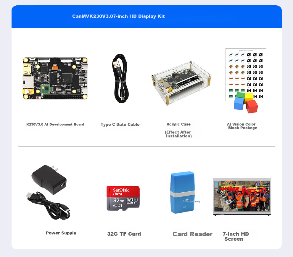 ChuangLeBo K230 Development Board CanMV K230 3.0 AI Development Board Vision Recognition Module Camera Artificial Intelligence 30