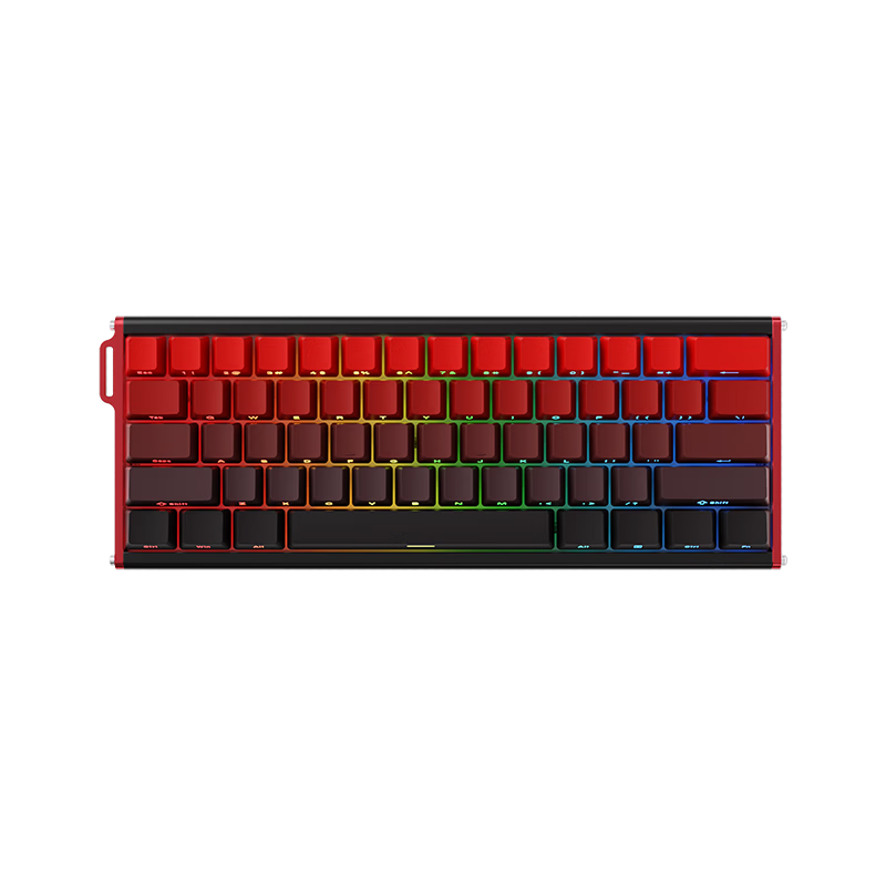AJAZZ ALUX60 Magnetic Switch Keyboard CNC Aluminum RT0.01 8K Polling Rate 60-Key Hot-Swappable Gaming Esports Magnetic Switch Valorant Katai Magnetic Switch Red Fortune