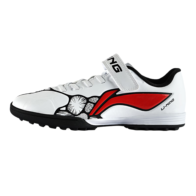 Li-Ning Kids Soccer Shoes Studded TF Slip-On Youth Professional Training Anti-Slip Durable Football Shoes Size 37