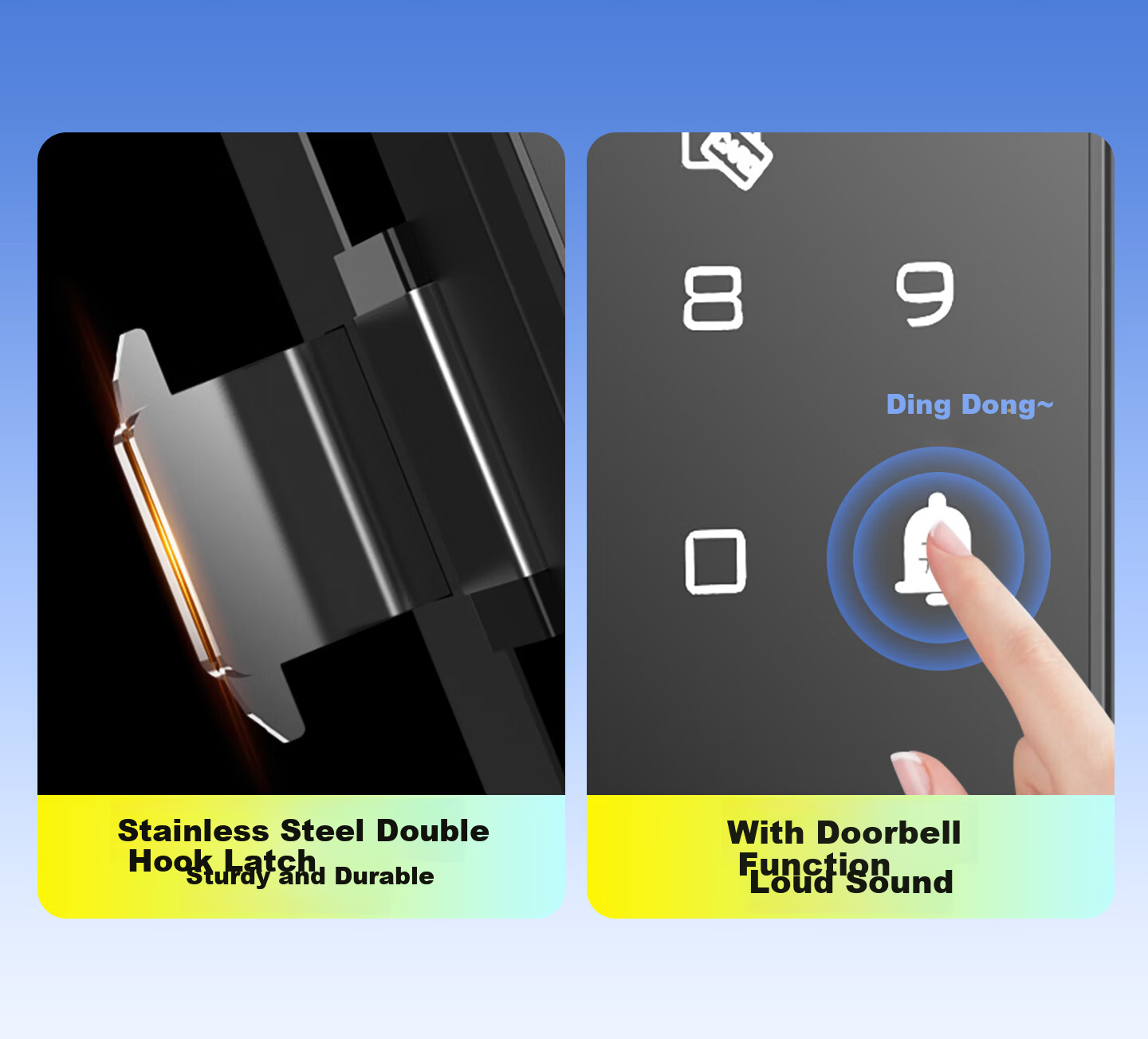 CHIGO Glass Door Fingerprint Lock No Drilling Office Password Lock Single and Double Door Smart Electronic Access Control Lock 20